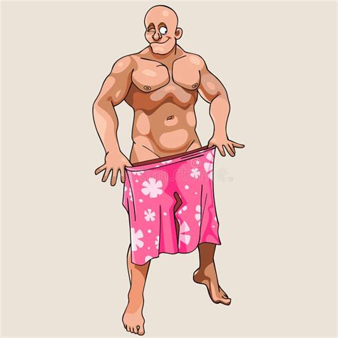 cartoon of naked man